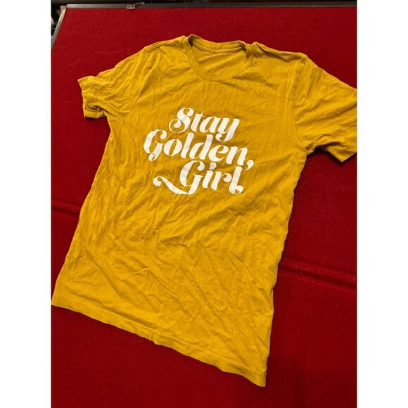 "Stay Golden Girl" Mustard Graphic Tee‎ - Unisex - Cotton Blend - - Picture 5 of 5